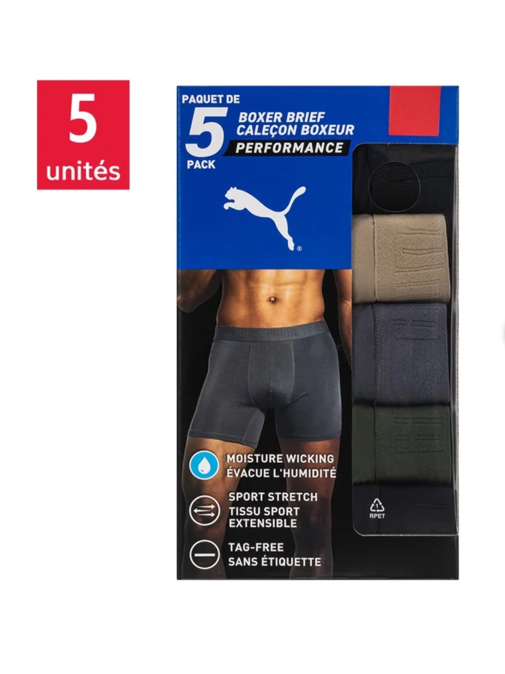 Puma Men’s Boxer Brief 5-Pack